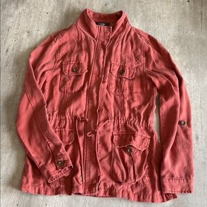 Black Label Women's Utility Jacket in Coral